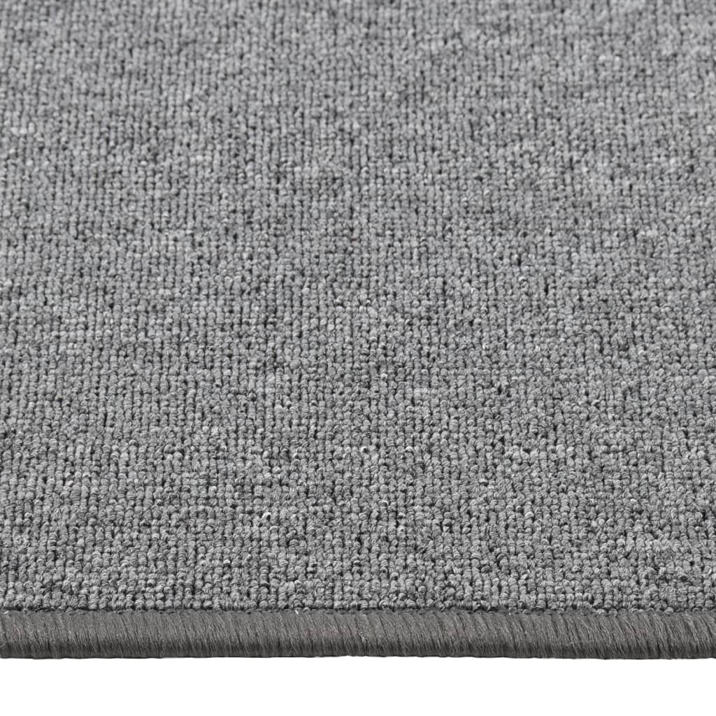 vidaXL Alfombra de pasillo gris oscuro 80x300 cm