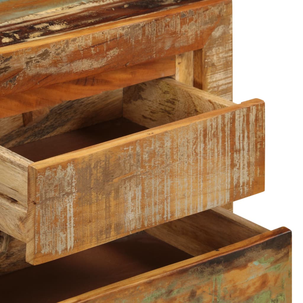 vidaXL Aparador madera maciza reciclada 120x30x75 cm