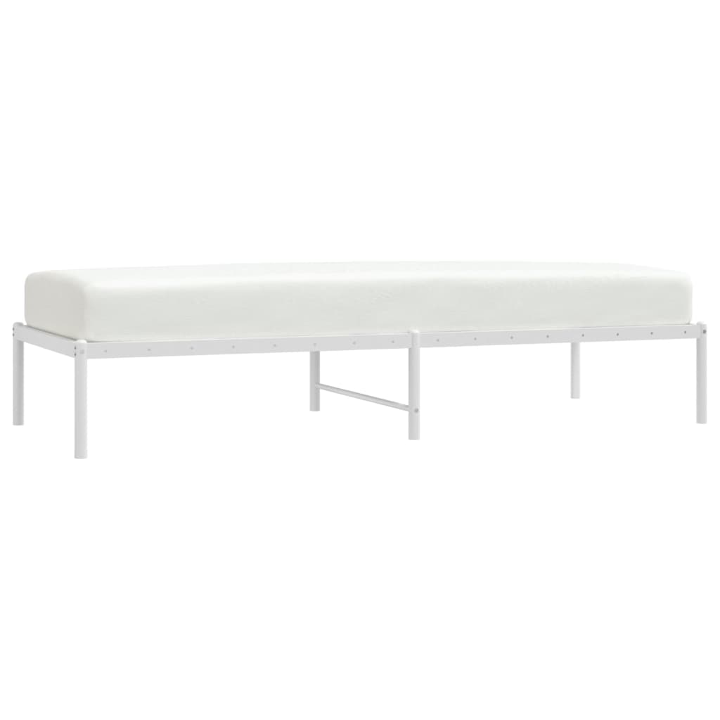 vidaXL Estructura de cama metal blanco 75x190 cm