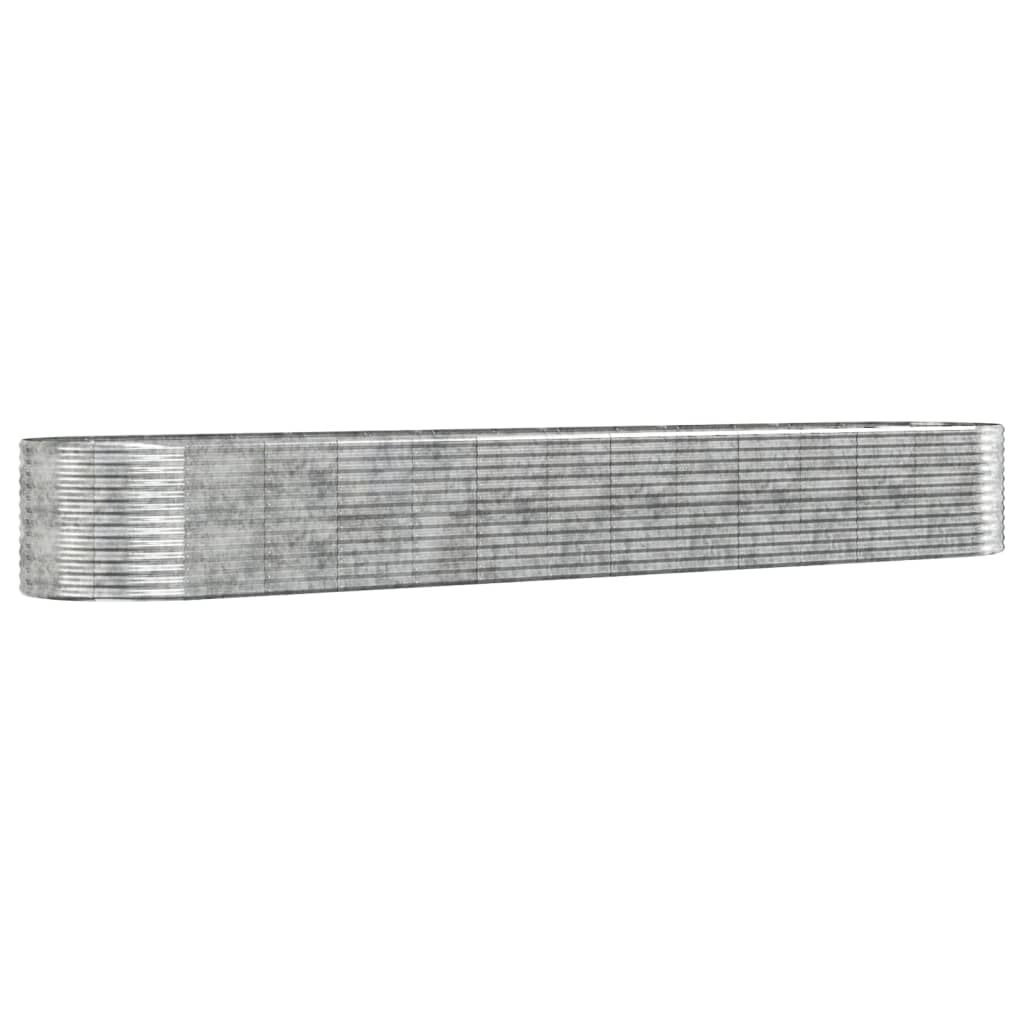 vidaXL Jardinera de acero recubrimiento en polvo gris 554x100x68 cm