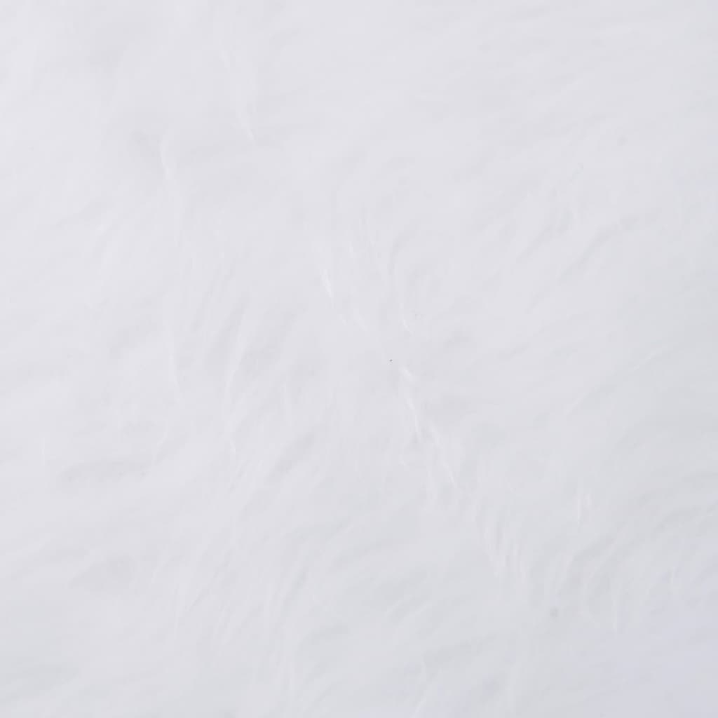 vidaXL Falda del árbol de Navidad blanca 122 cm cuero sintético