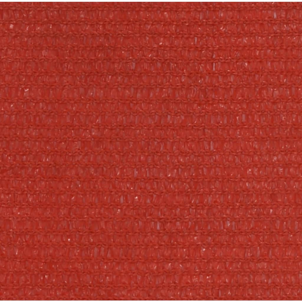vidaXL Toldo de vela rojo HDPE 160 g/m² 4,5x4,5 m