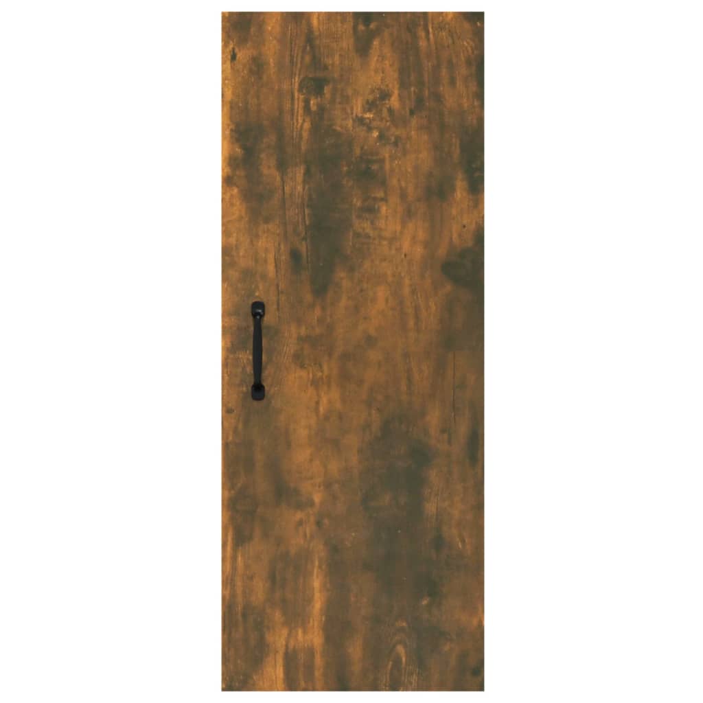 vidaXL Armario de pared madera ingeniería roble ahumado 34,5x34x90 cm
