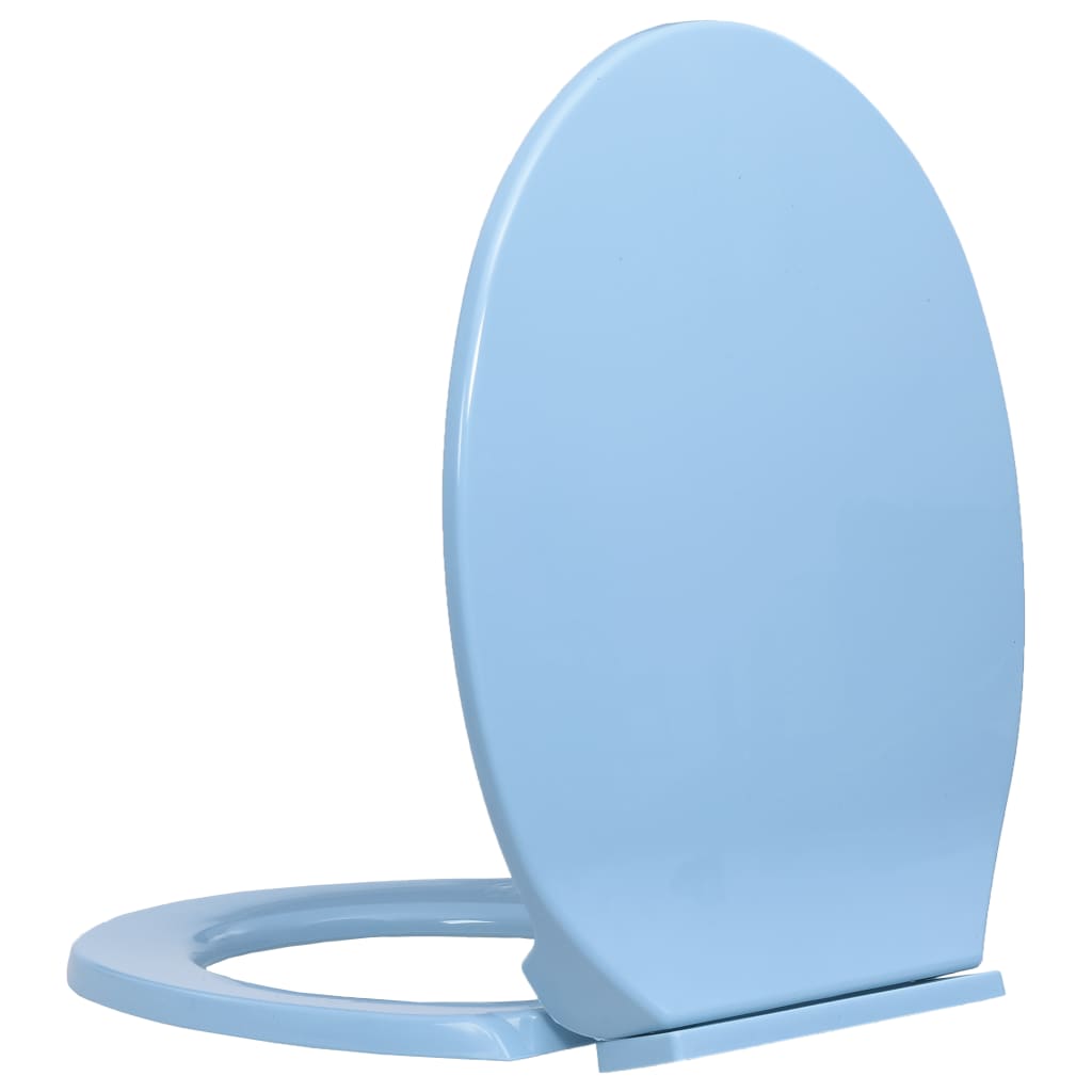 vidaXL Tapa y asiento de váter con cierre suave ovalada azul