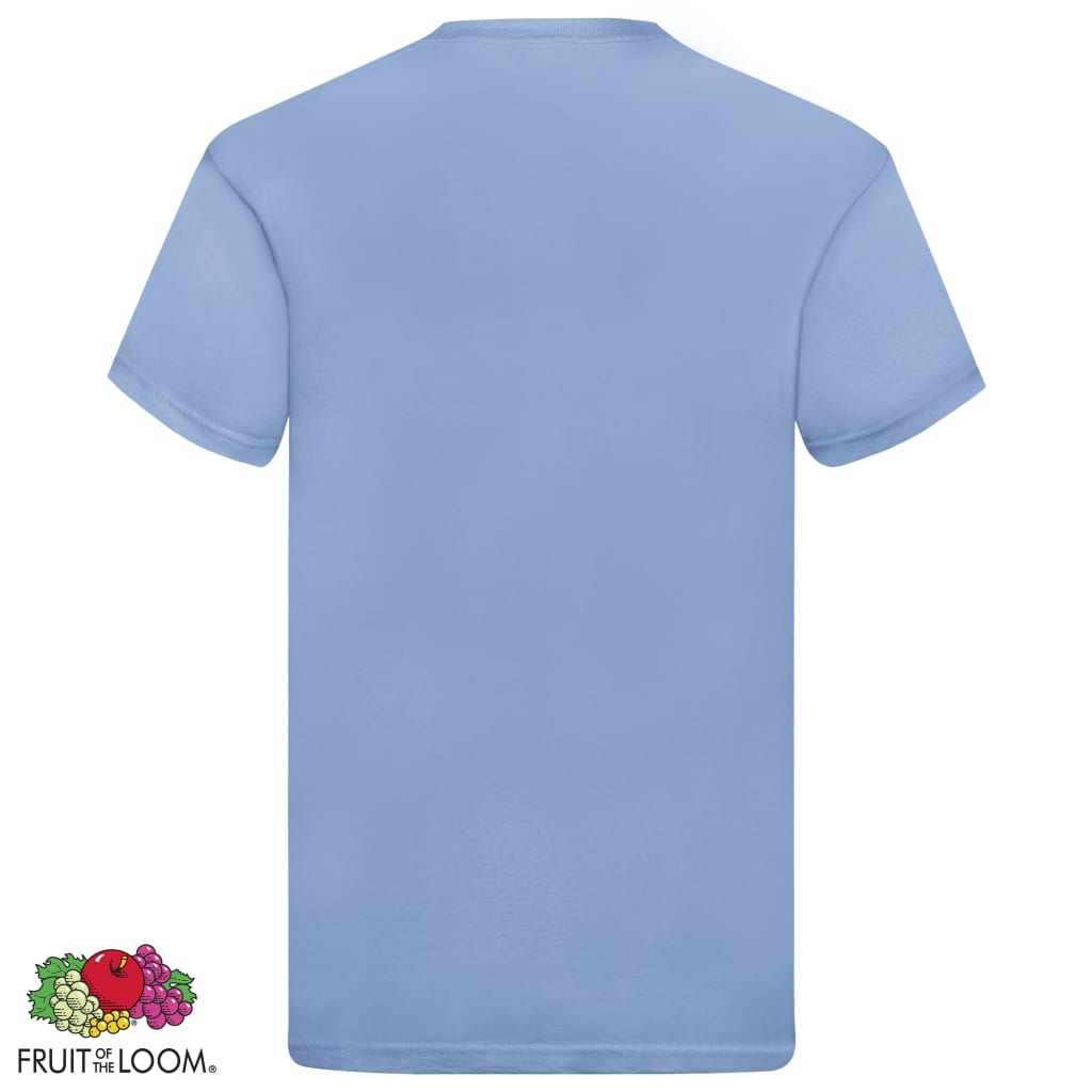 Fruit of the Loom Camisetas originales 5 uds azul claro XXL algodón