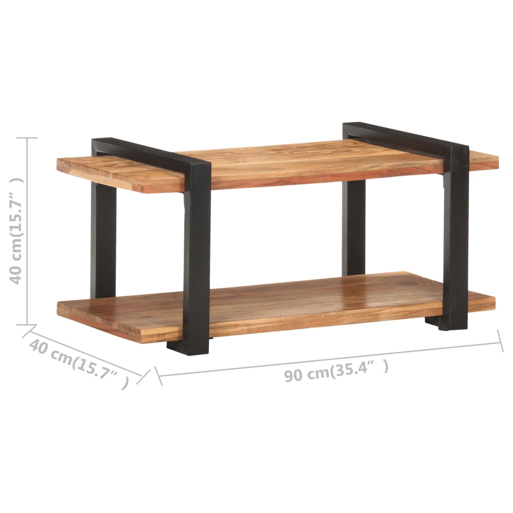 vidaXL Mueble para TV de madera maciza de acacia 90x40x40 cm