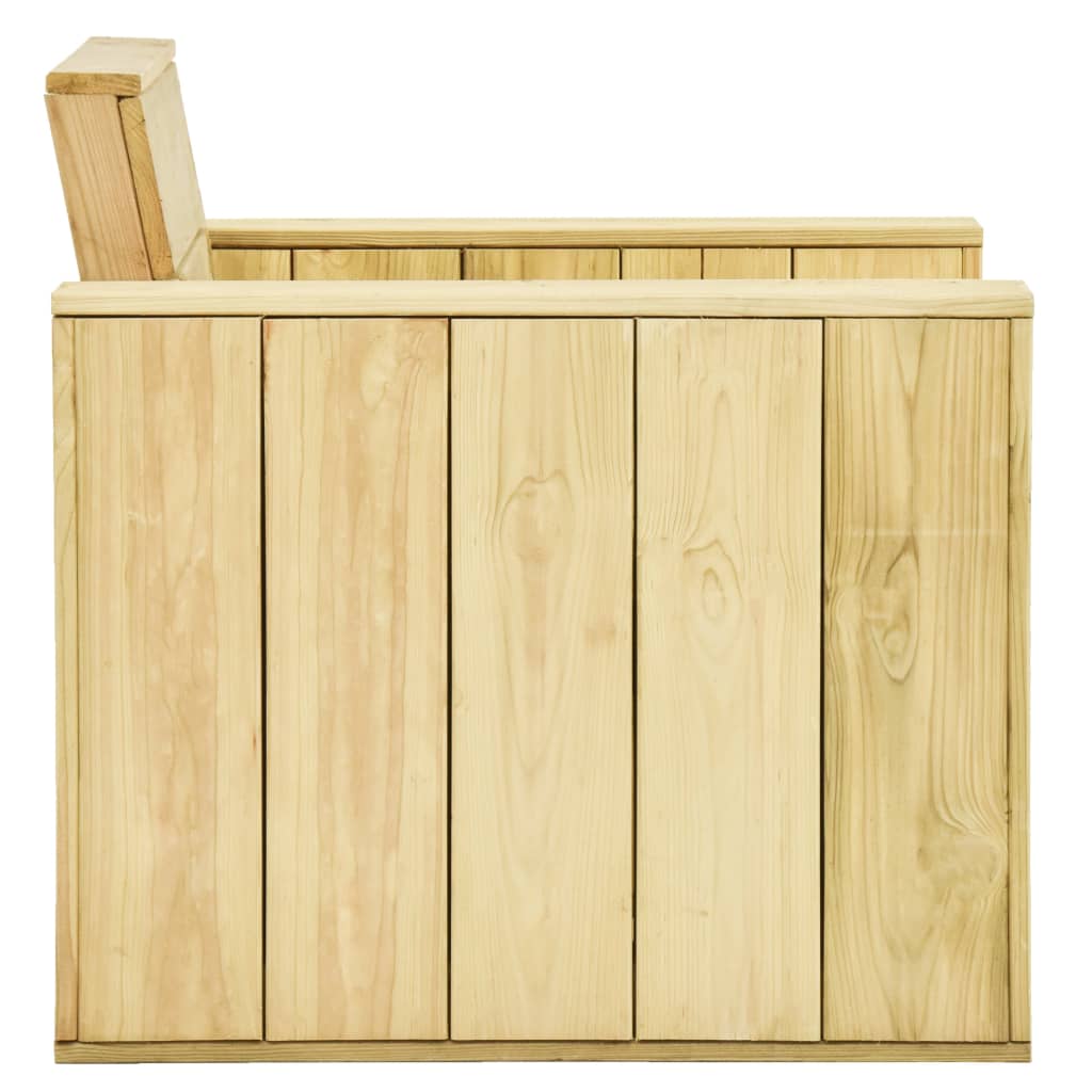 vidaXL Juego de muebles de jardín 5 piezas madera de pino impregnada