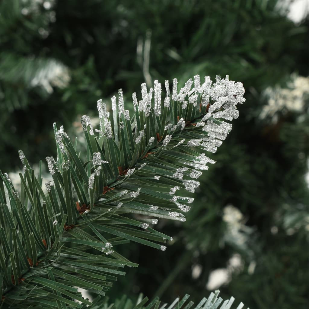 vidaXL Árbol de Navidad preiluminado con luces y bolas 210 cm