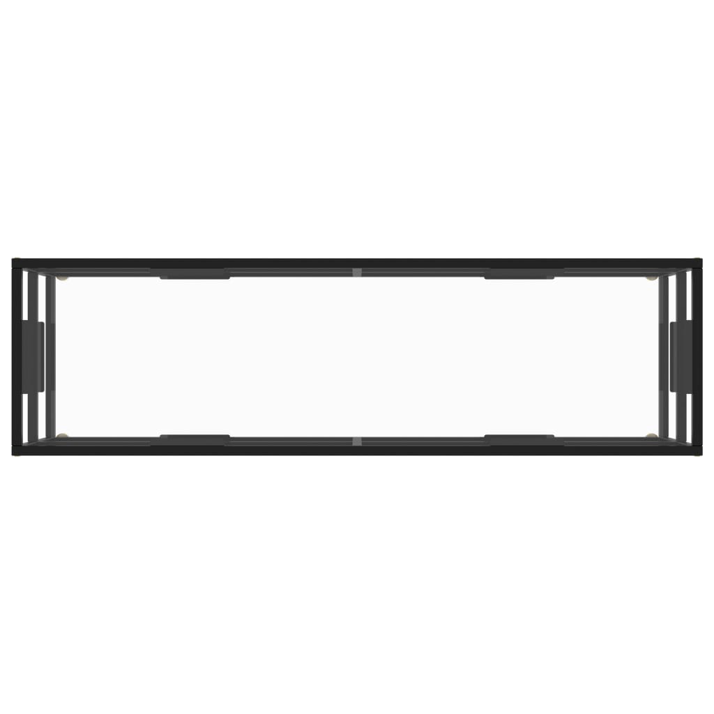 vidaXL Mueble para TV negro con vidrio templado negro 140x40x40 cm