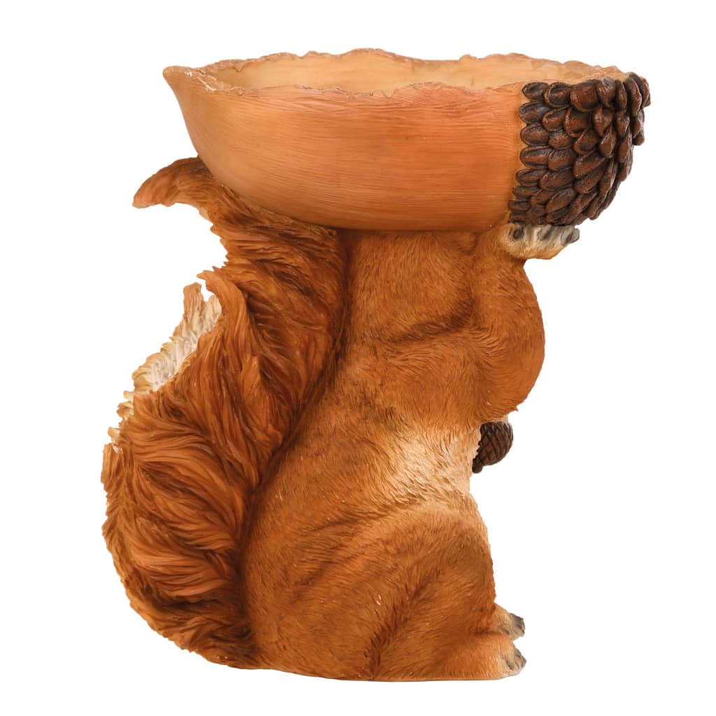 Esschert Design Estatua ardilla y comedero bellota 18,5x10x20,5 cm