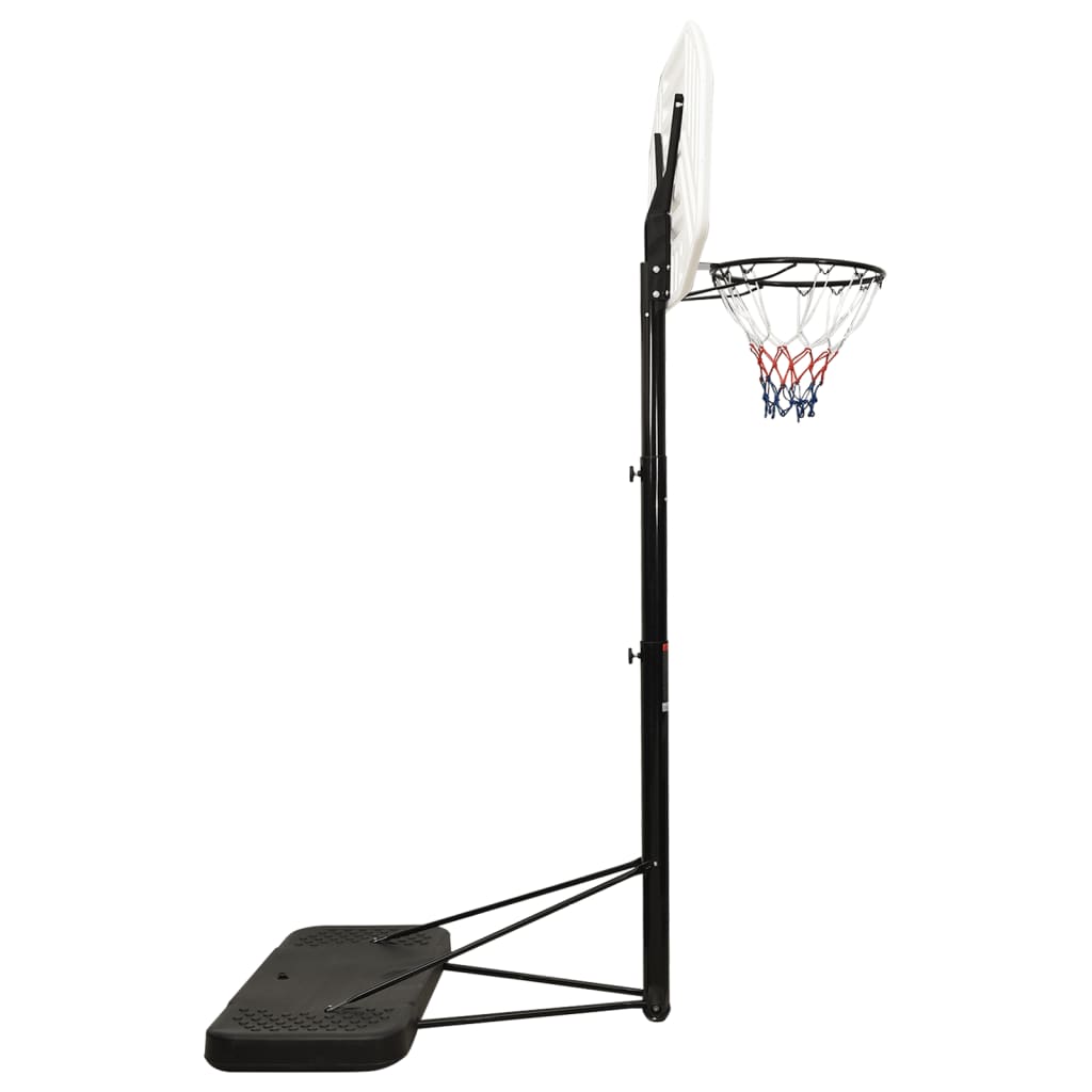 vidaXL Canasta de baloncesto polietileno blanco 258-363 cm