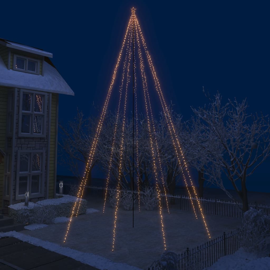 vidaXL Luces de árbol cascada Navidad interior exterior 1300 LEDs 8 m