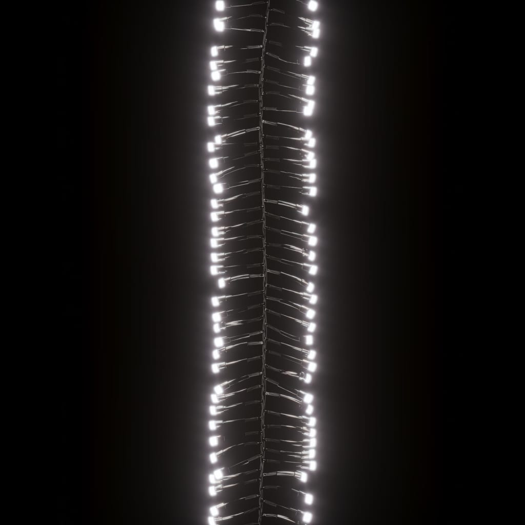 vidaXL Tira de luces de racimo con 400 LED PVC blanco frío 7,4 m