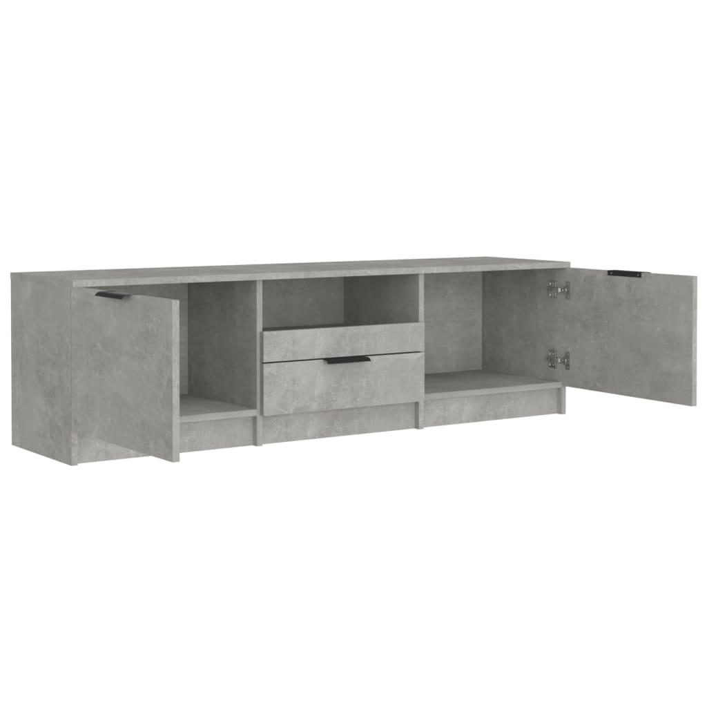 vidaXL Mueble de TV madera contrachapada gris hormigón 140x35x40 cm