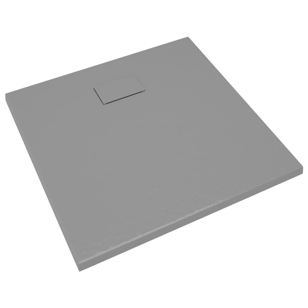 vidaXL Plato de ducha SMC gris 90x80 cm