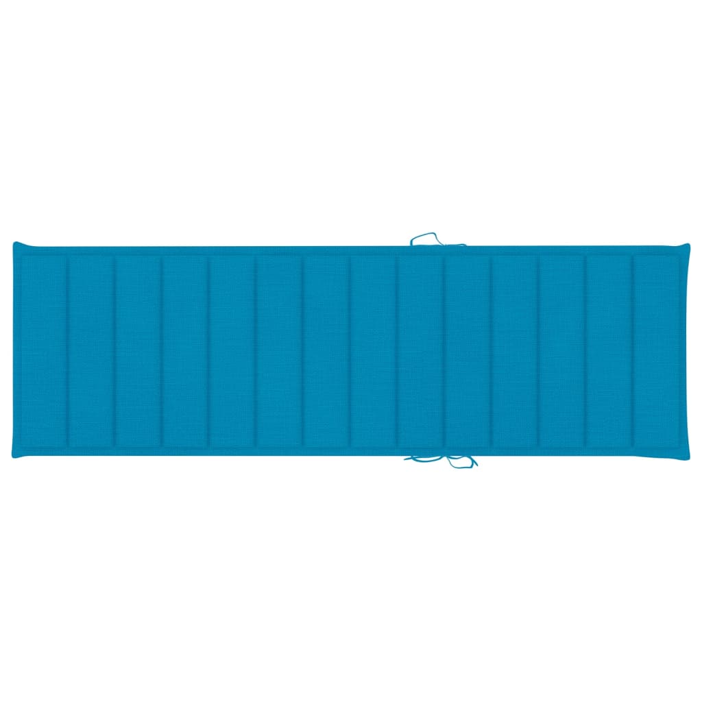 vidaXL Tumbona con cojín azul madera de pino impregnada