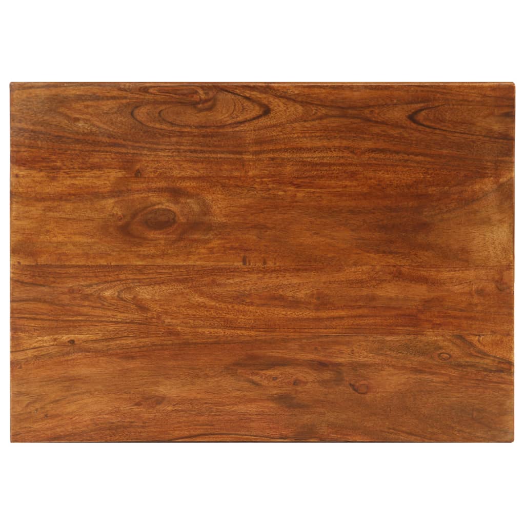vidaXL Mesas apilables 3 pzas madera maciza acacia marrón 50x35x50 cm