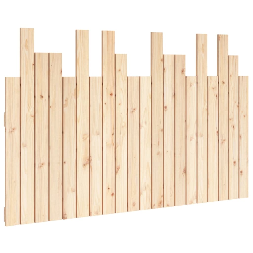 vidaXL Cabecero de cama de pared madera maciza de pino 127,5x3x80 cm