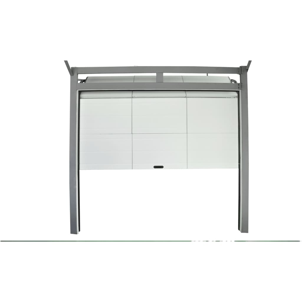 vidaXL Puerta de garaje seccional blanco grisáceo