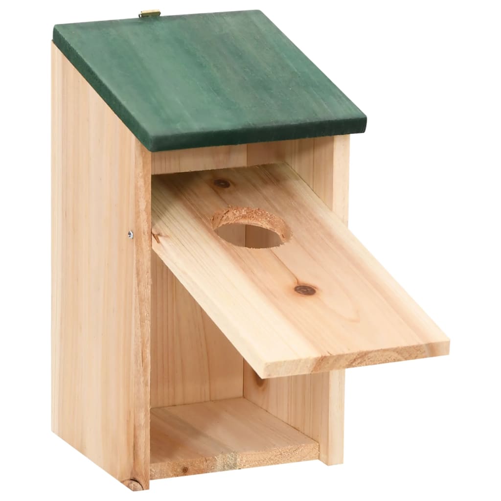 vidaXL Casa para pájaros 10 unidades madera maciza de abeto 12x12x22cm