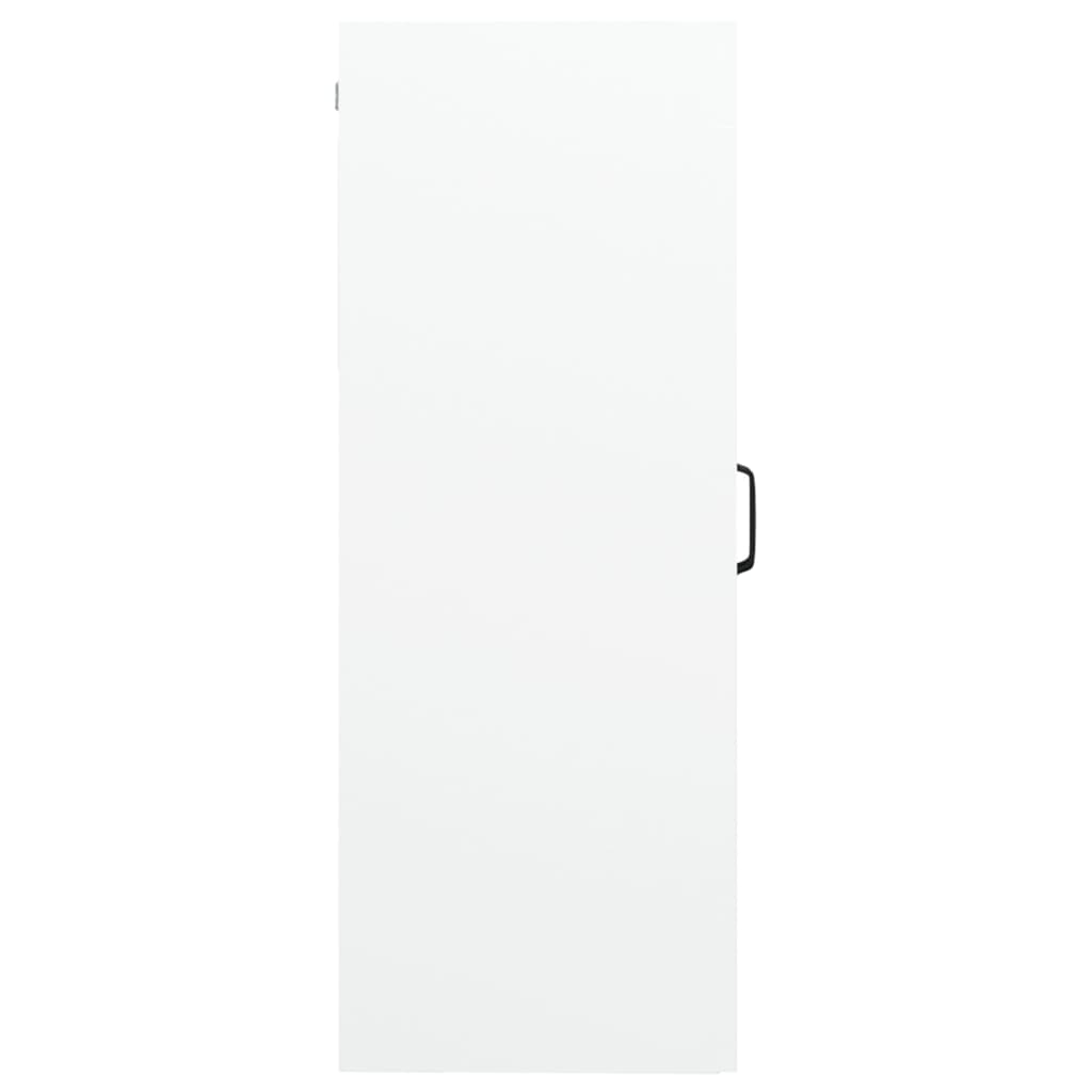 vidaXL Armario de pared colgante blanco brillante 69,5x34x90 cm