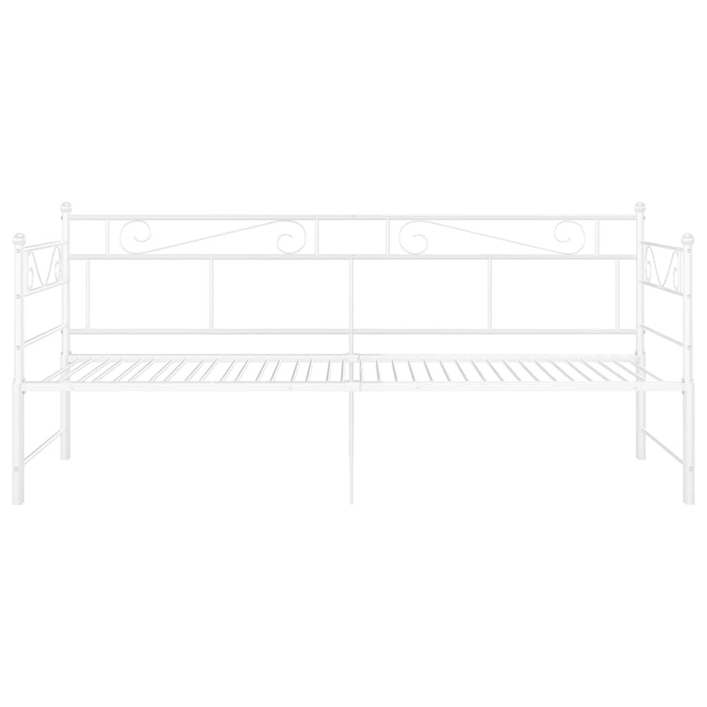 vidaXL Estructura de sofá cama extraíble metal blanco 90x200 cm