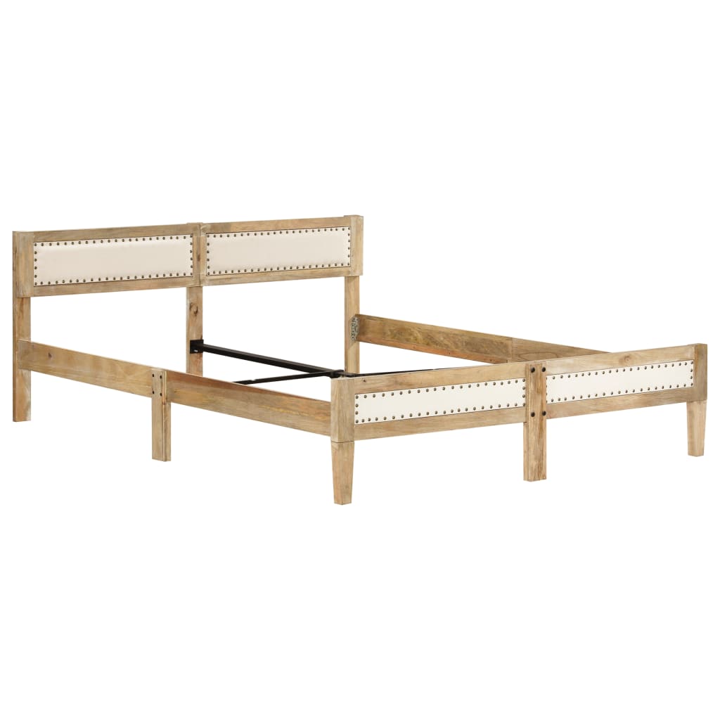 vidaXL Estructura de cama de madera maciza de mango 180 cm
