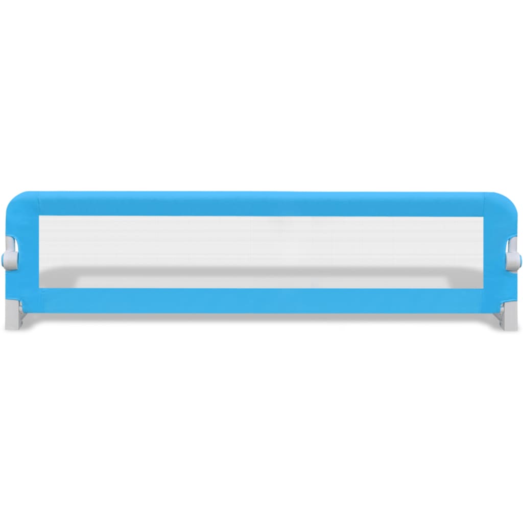 vidaXL Barandilla de seguridad cama de niño 2 uds azul 150x42 cm