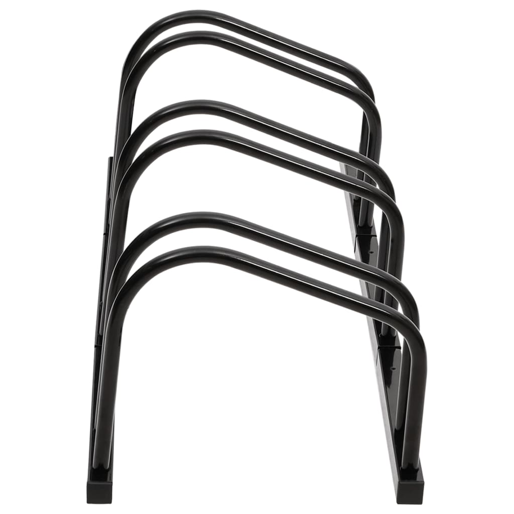 vidaXL Bicicletero para 3 bicicletas acero negro