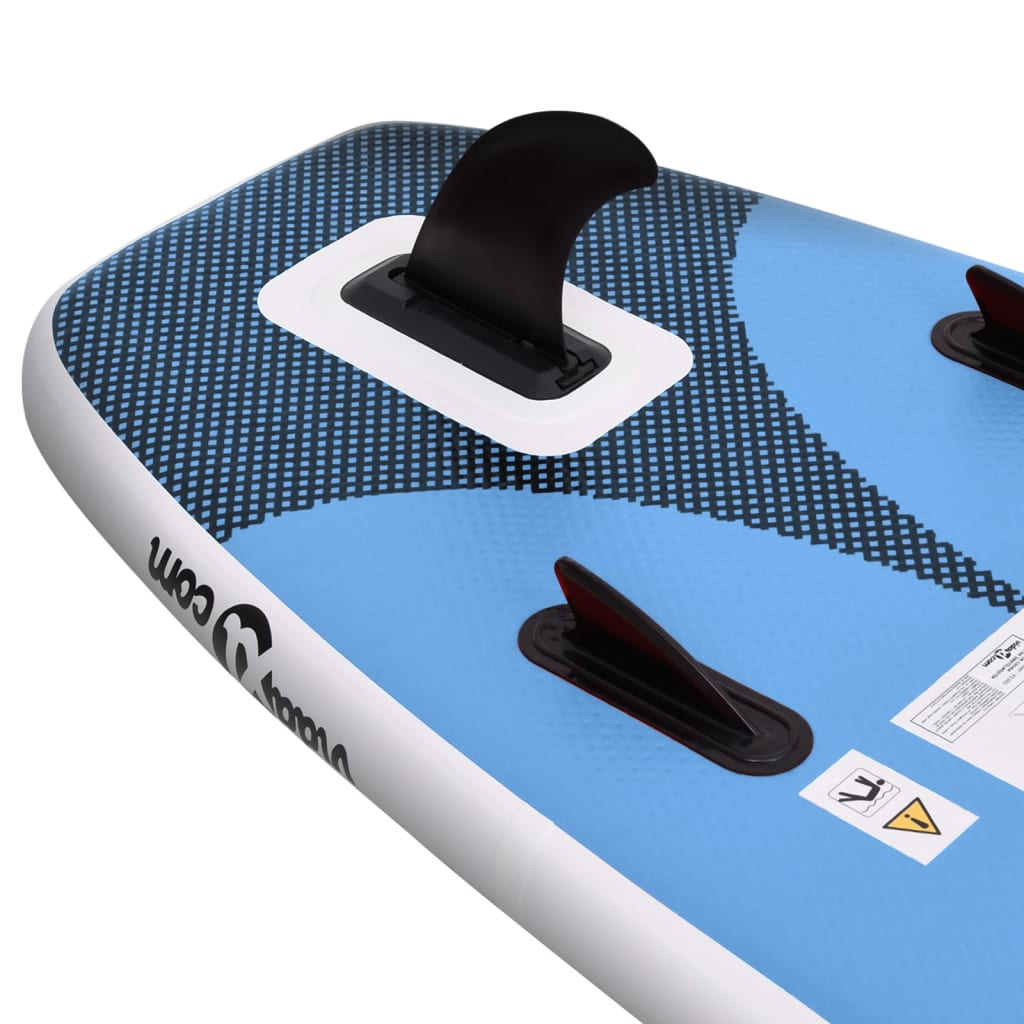 vidaXL Juego de tabla paddle surf inflable azul 300x76x10 cm