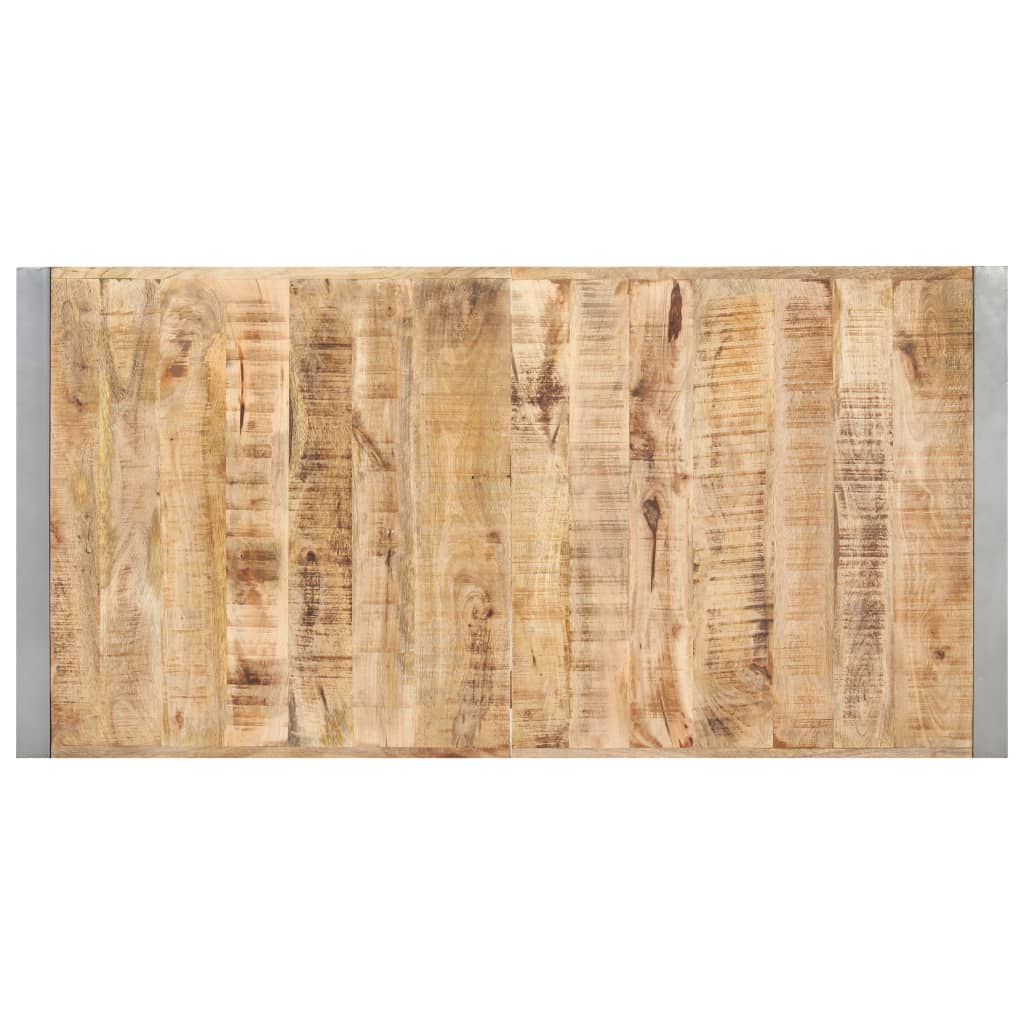 vidaXL Mesa de comedor madera maciza de mango rugosa 140x70x75 cm