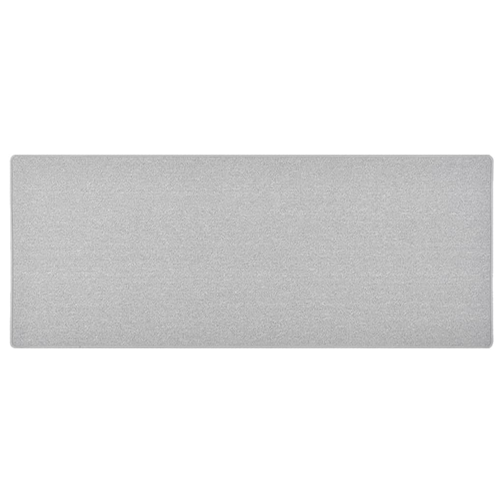 vidaXL Alfombra de pasillo gris claro 80x200 cm