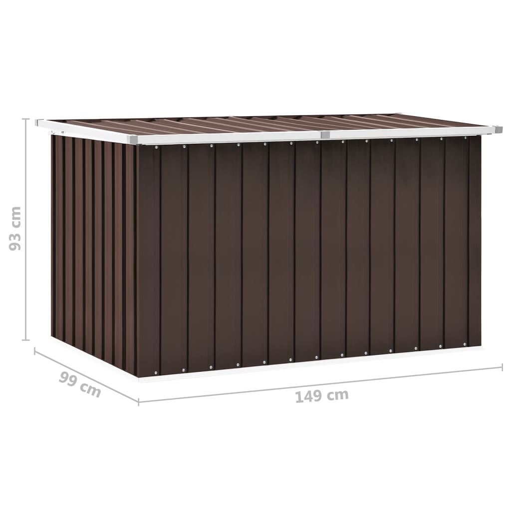 vidaXL Caja de almacenamiento de jardín marrón 149x99x93 cm