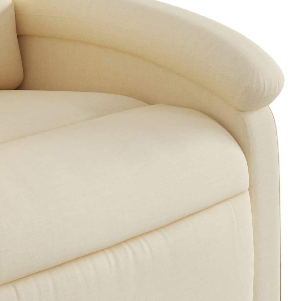 vidaXL Sillón eléctrico reclinable elevable de tela color crema