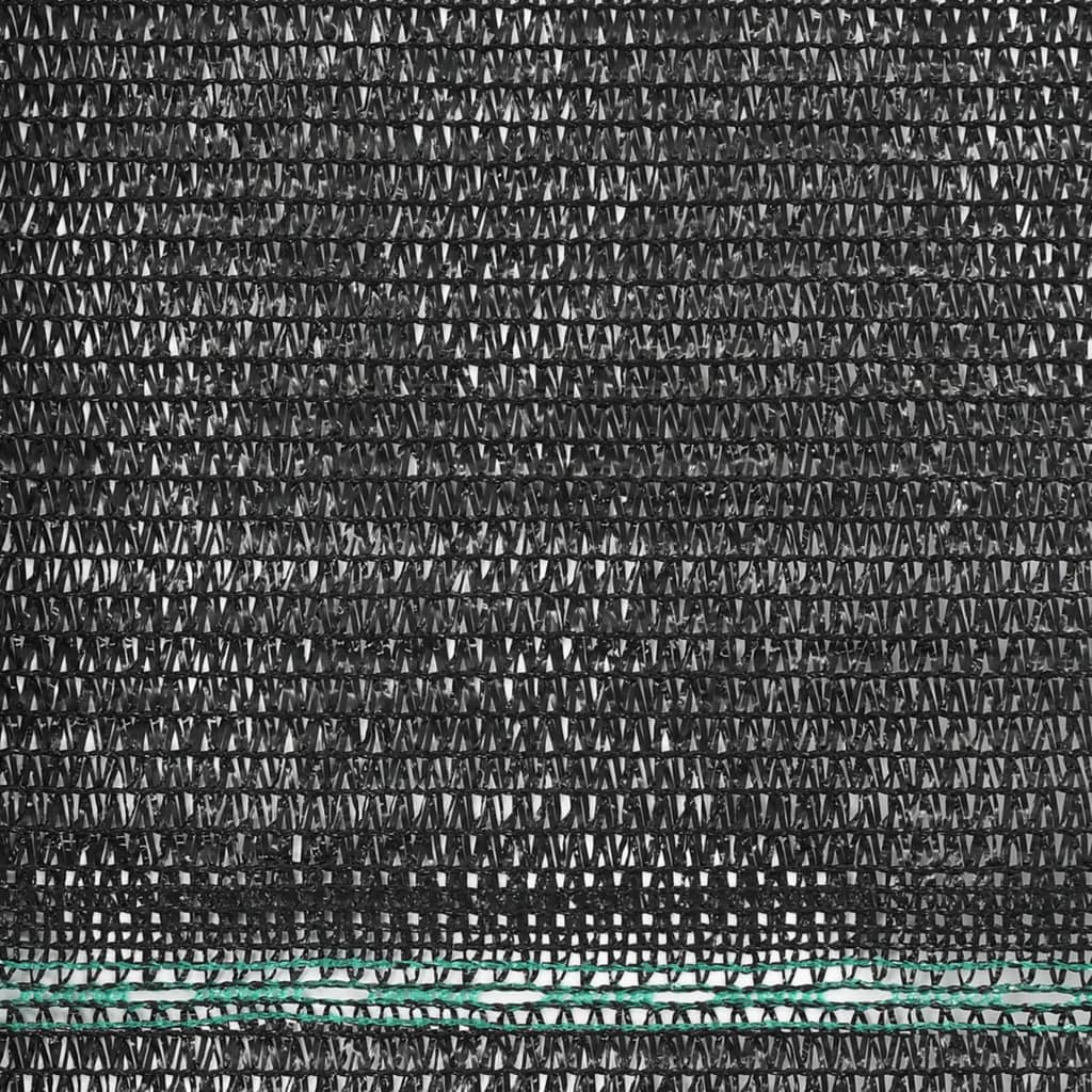 vidaXL Toldo para pista de tenis HDPE 2x50 m negro