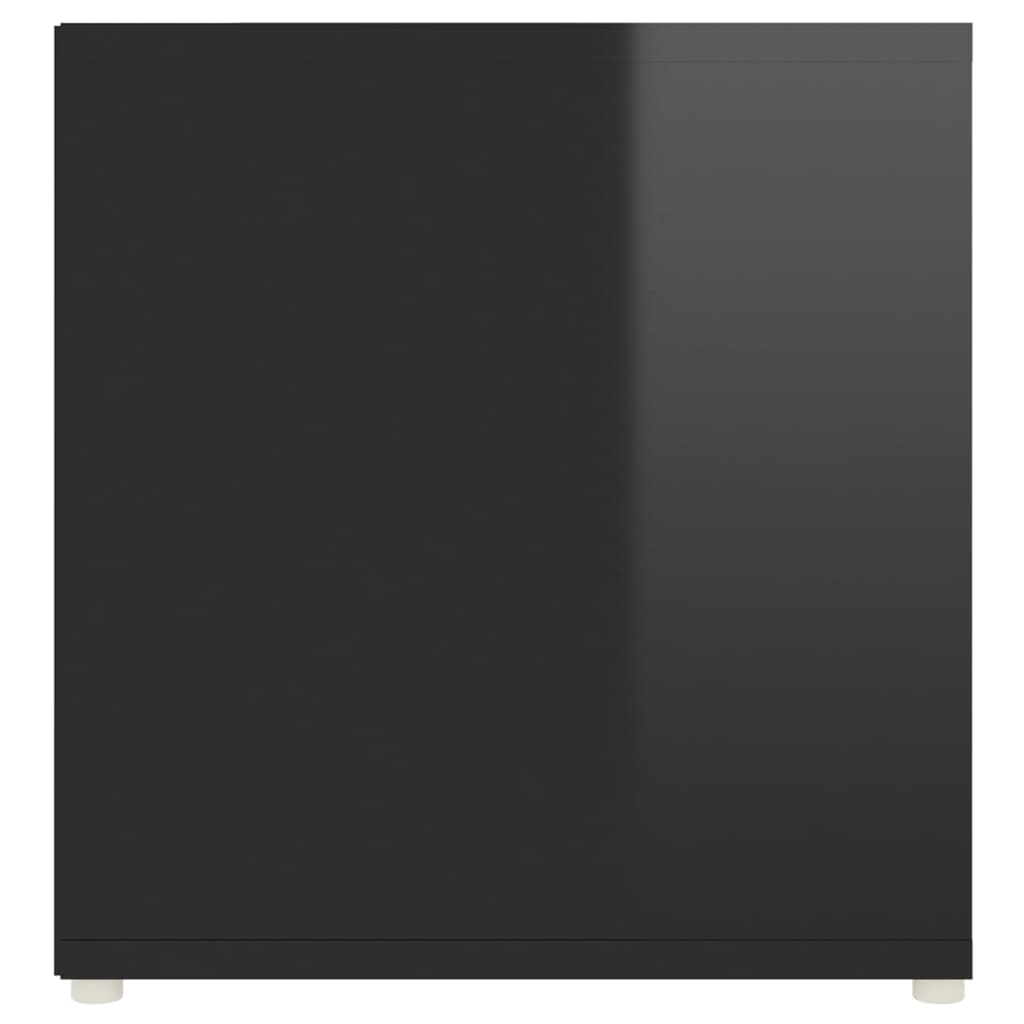 vidaXL Mueble de TV madera contrachapada negro brillante 107x35x37 cm