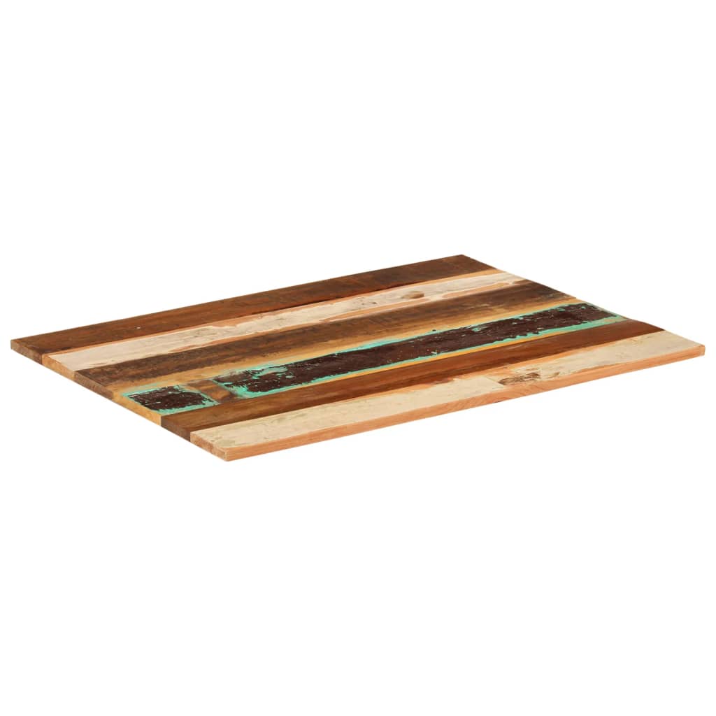 vidaXL Tablero de mesa madera maciza reciclada 80x60x(1,5-1,6) cm