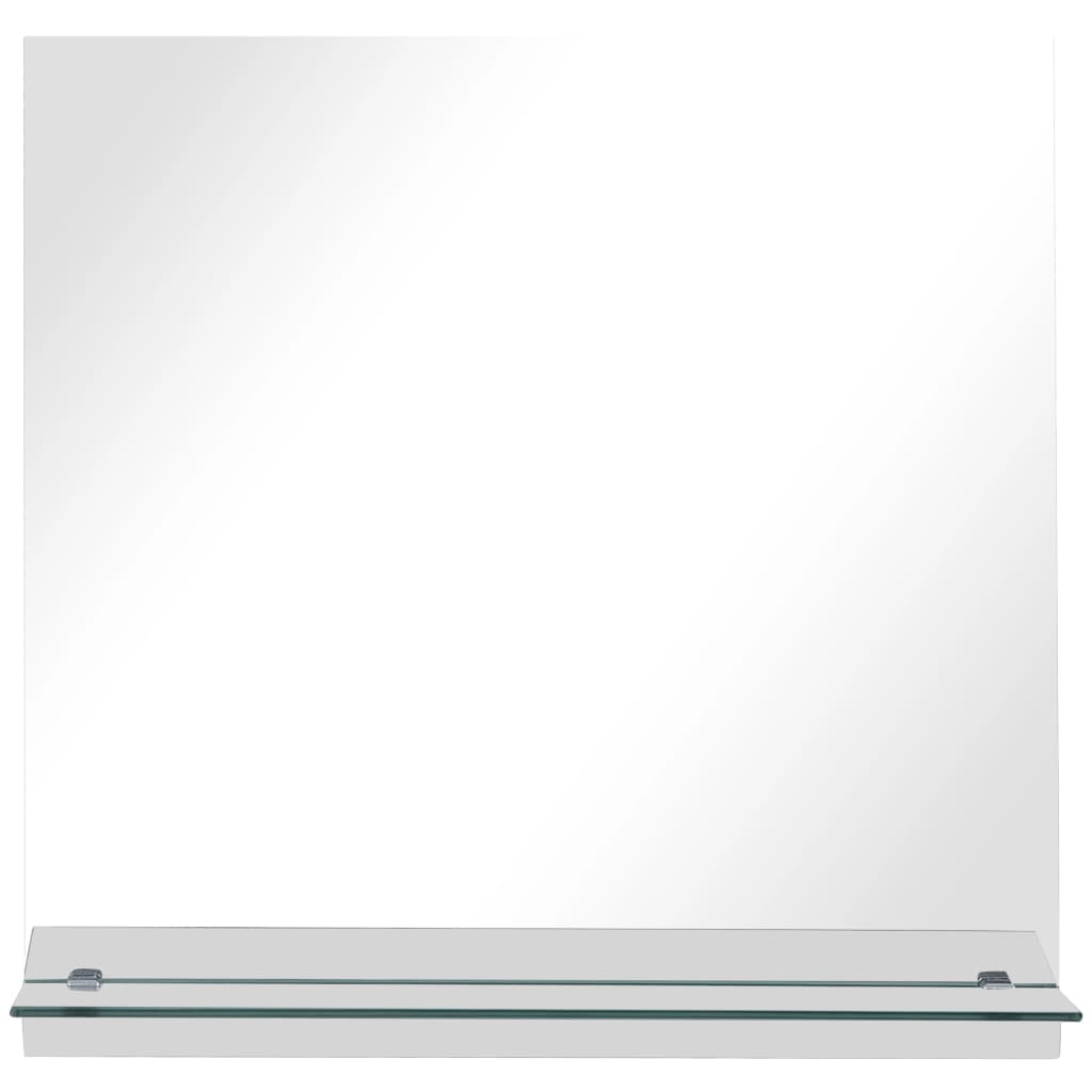 vidaXL Espejo de pared con estante de vidrio templado 40x40 cm