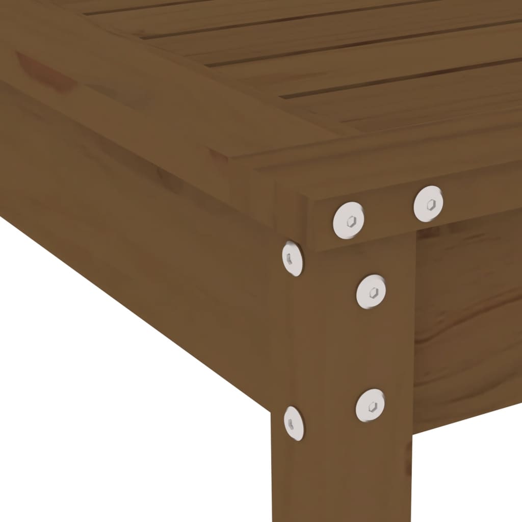 vidaXL Mesa y sillas de jardín 3 pzas madera maciza pino marrón miel