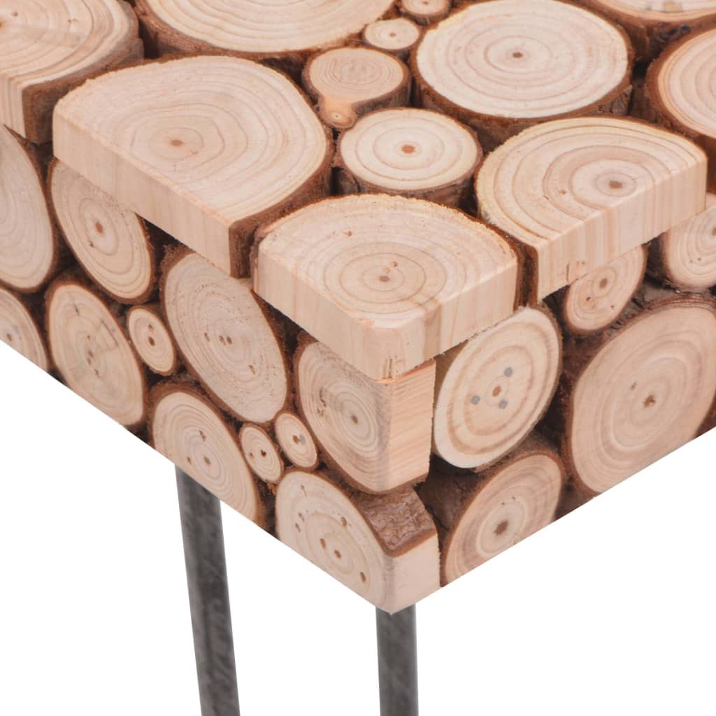 vidaXL Mesa de centro de madera de abeto genuina 120,5x60,5x35 cm