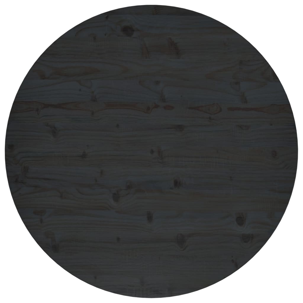 vidaXL Superficie de mesa madera maciza de pino negro Ø90x2,5 cm
