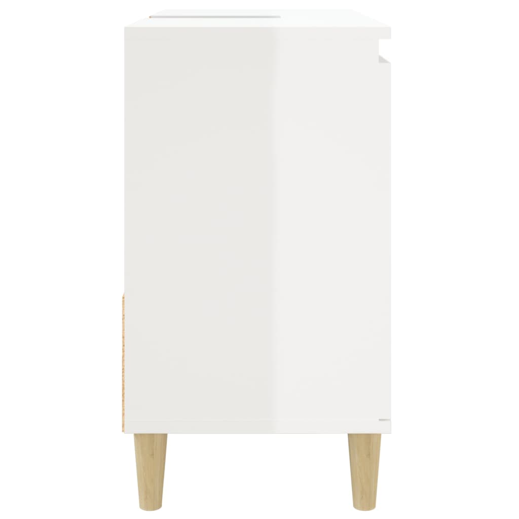 vidaXL Armario de baño madera contrachapada blanco 65x33x60 cm