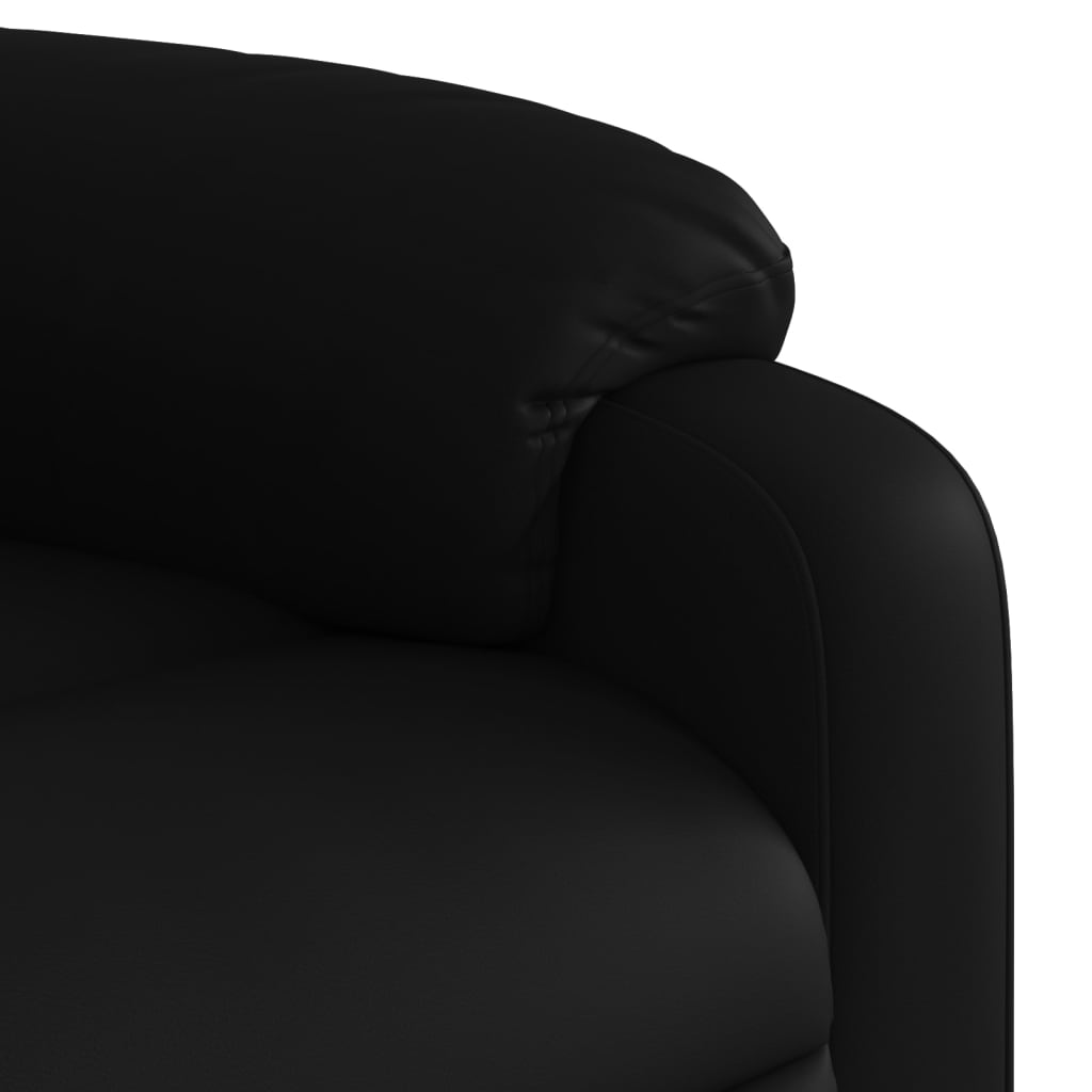 vidaXL Sillón reclinable de cuero sintético negro