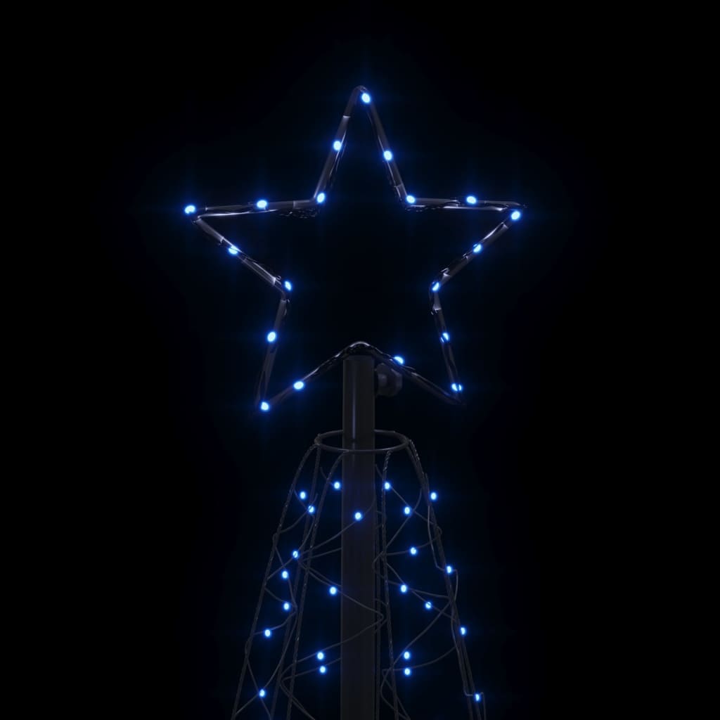 vidaXL Árbol de Navidad cónico 200 LED azul 70x180 cm