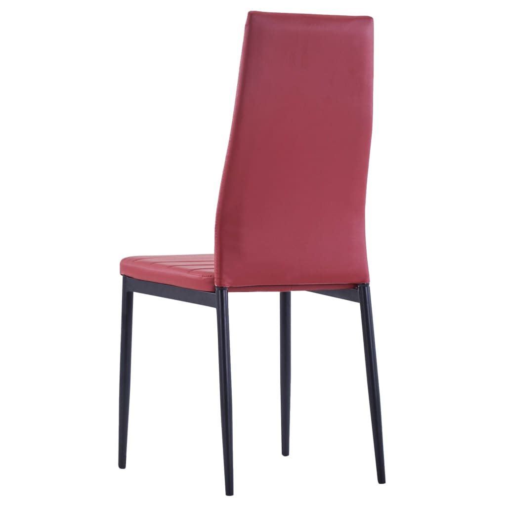 vidaXL Conjunto de mesa y sillas de comedor 7 piezas color vino tinto
