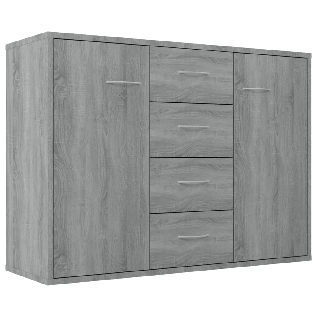 vidaXL Aparador de madera contrachapada gris Sonoma 88x30x65 cm