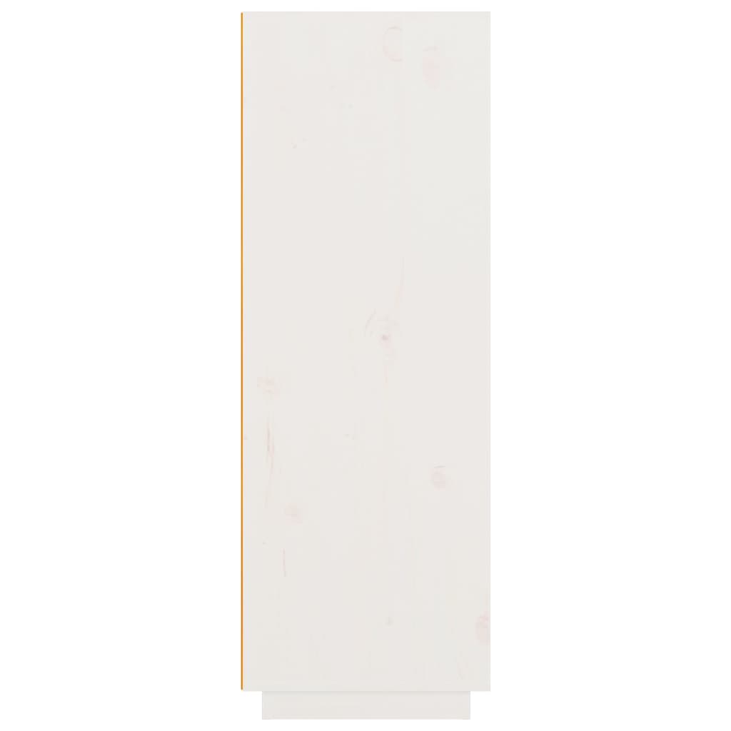 vidaXL Aparador alto de madera maciza de pino blanco 89x40x116,5 cm