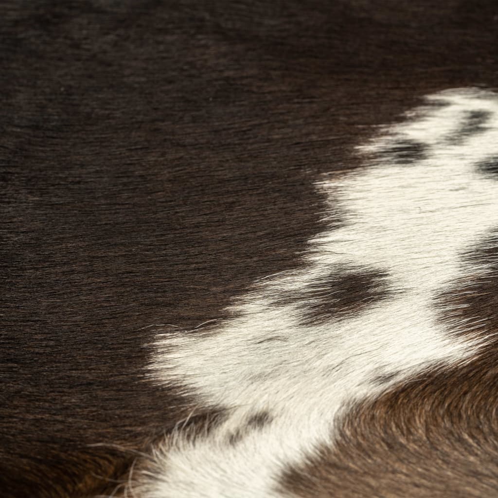 vidaXL Alfombra de piel de vaca auténtica negra 180x220 cm