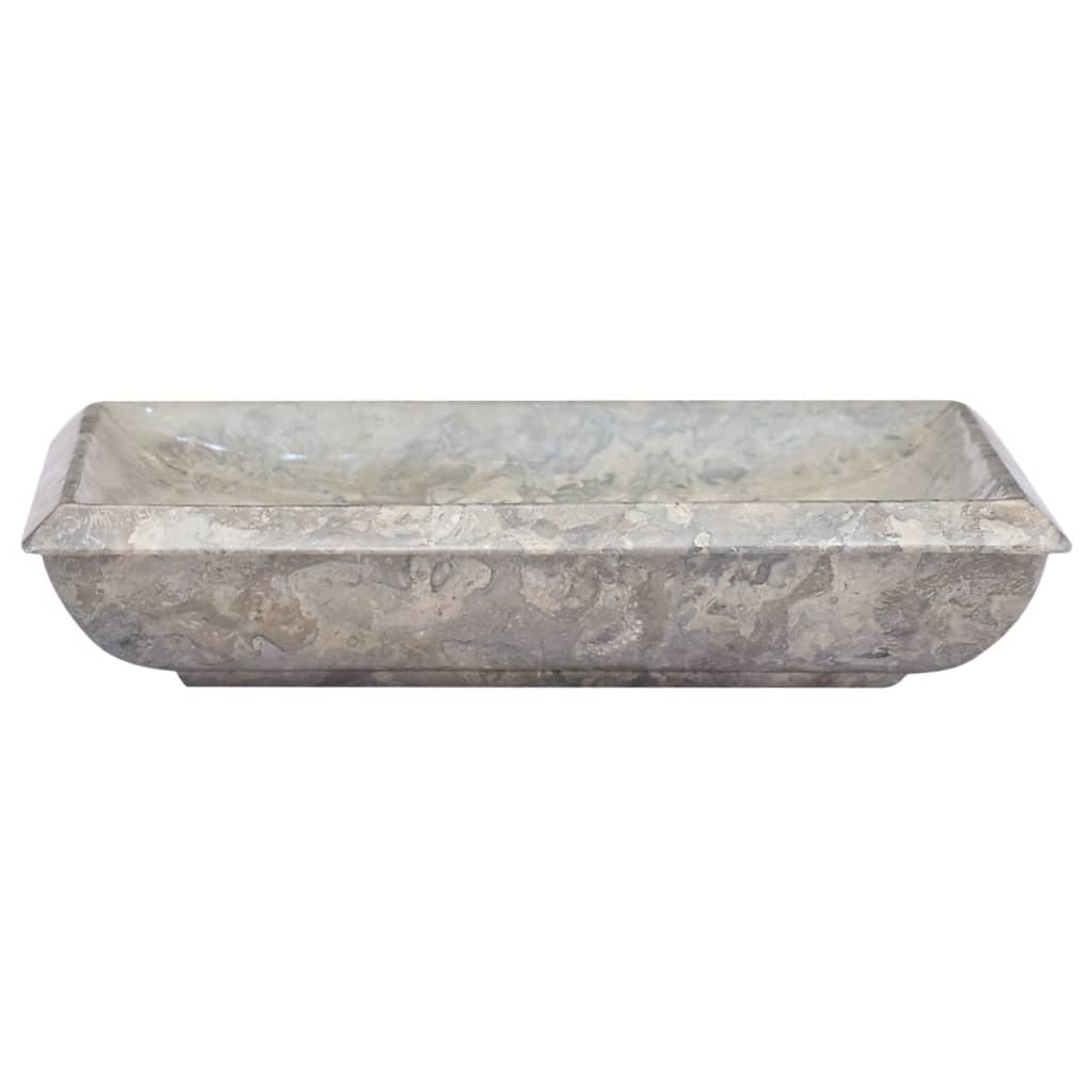 vidaXL Lavabo gris mármol 50x35x10 cm