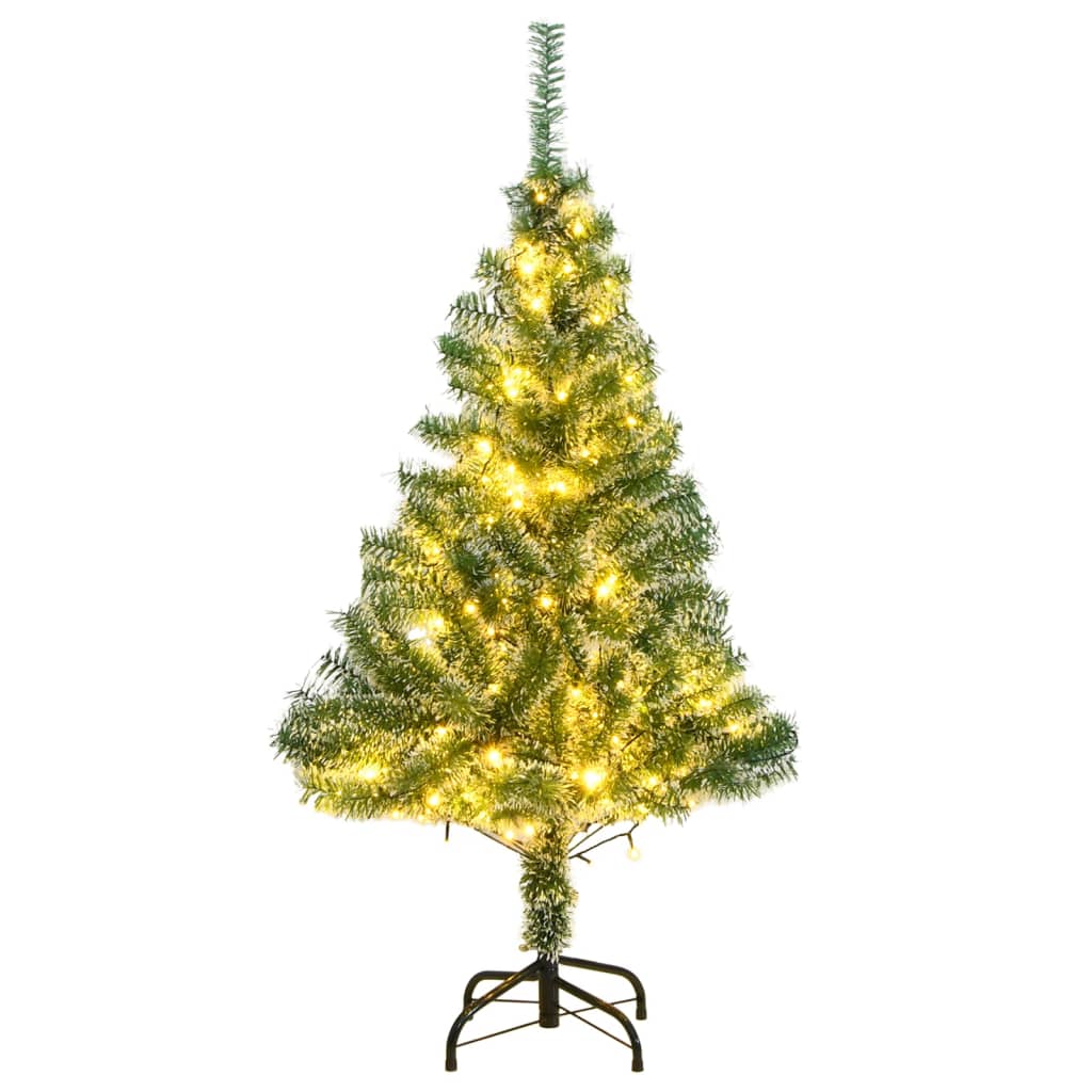 vidaXL Árbol de Navidad artificial con 150 LEDs y nieve 120 cm